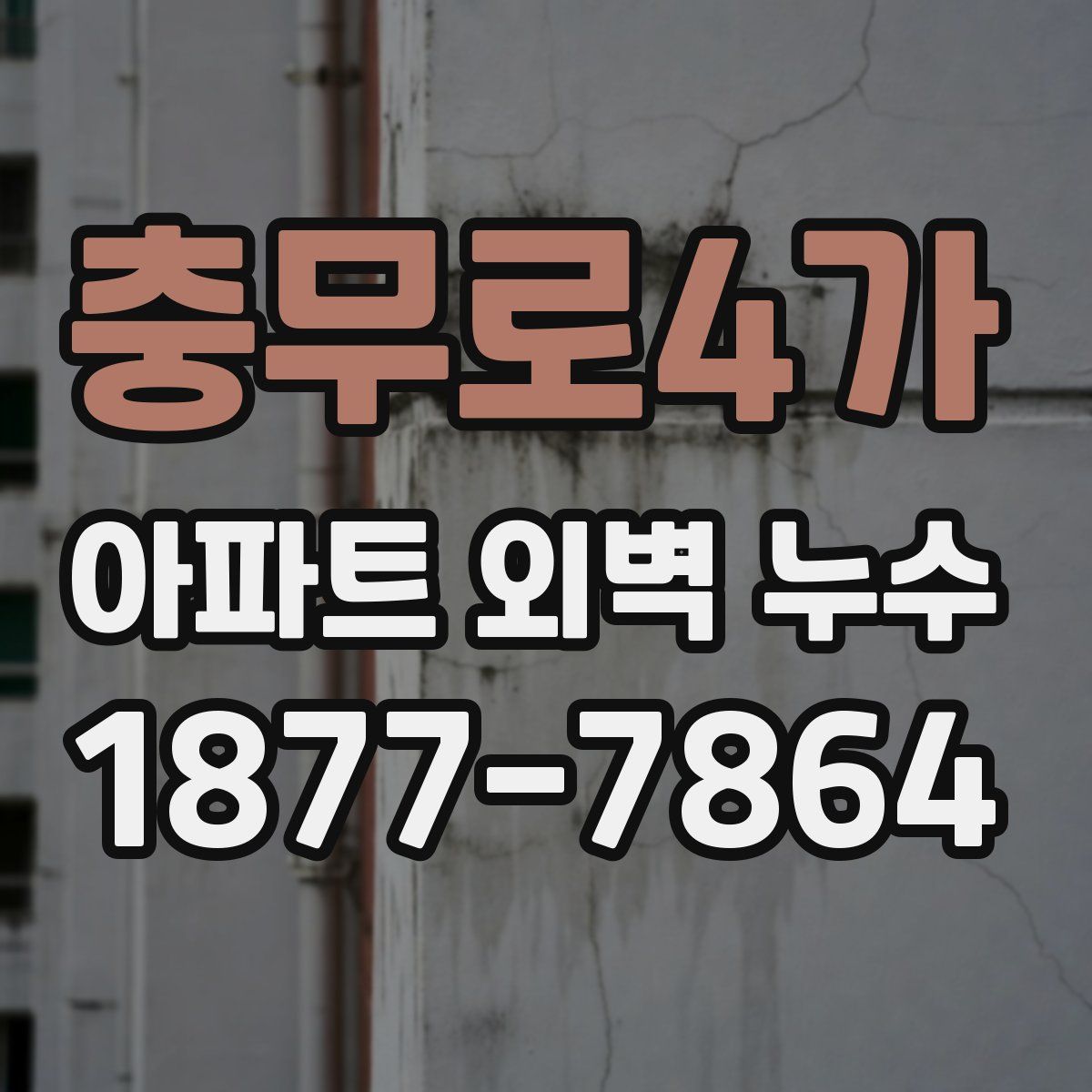 충무로4가 아파트 외벽 누수