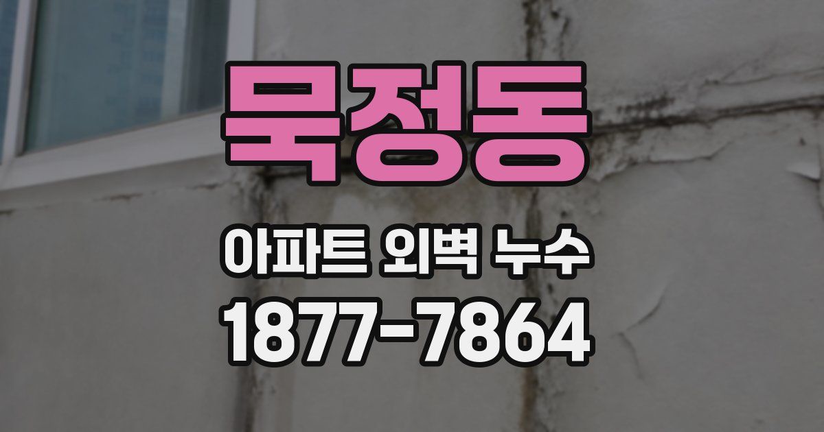 묵정동 아파트 외벽 누수