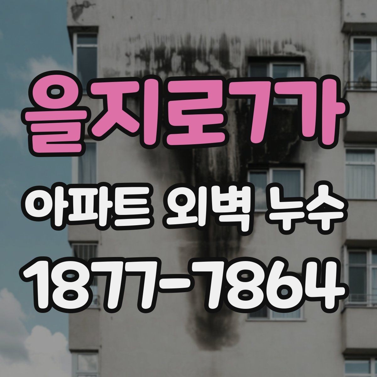 을지로7가 아파트 외벽 누수 조사에 필요한 준비물과 절차