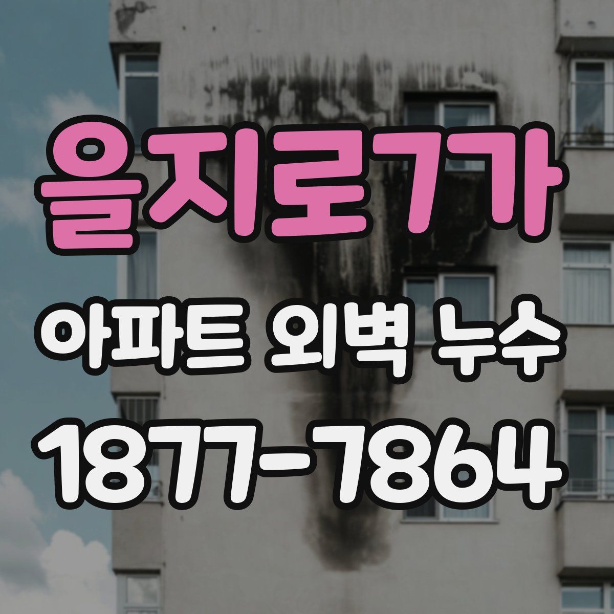 을지로7가 아파트 외벽 누수