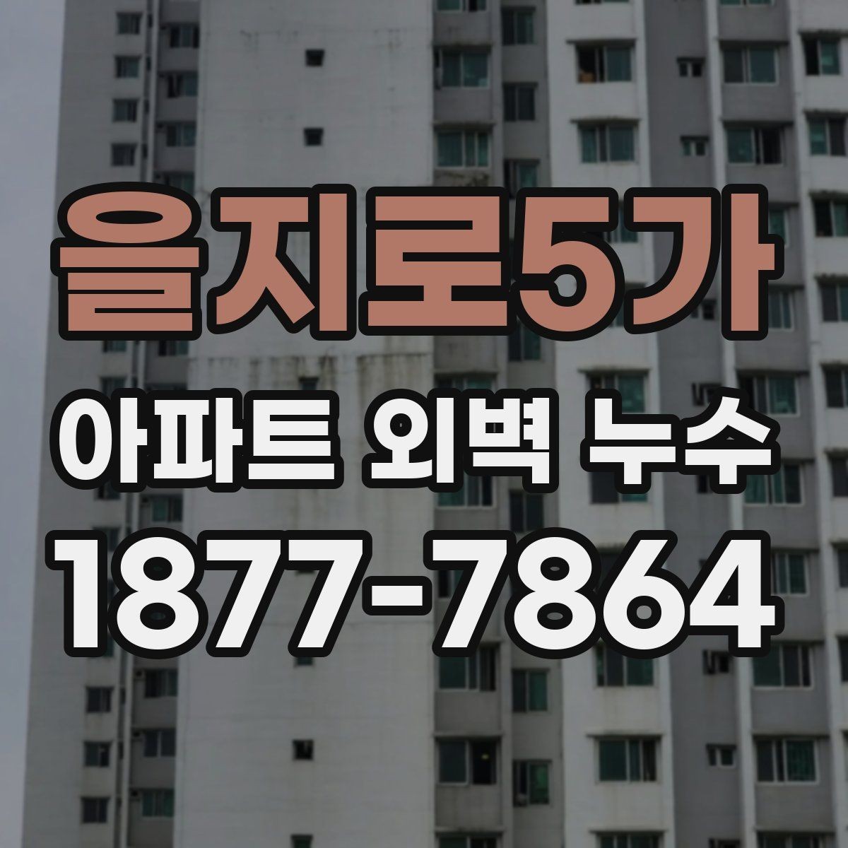 을지로5가 아파트 외벽 누수 보수 전 시공 범위 협의 방법