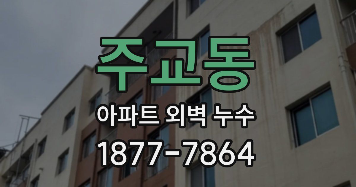 주교동 아파트 외벽 누수