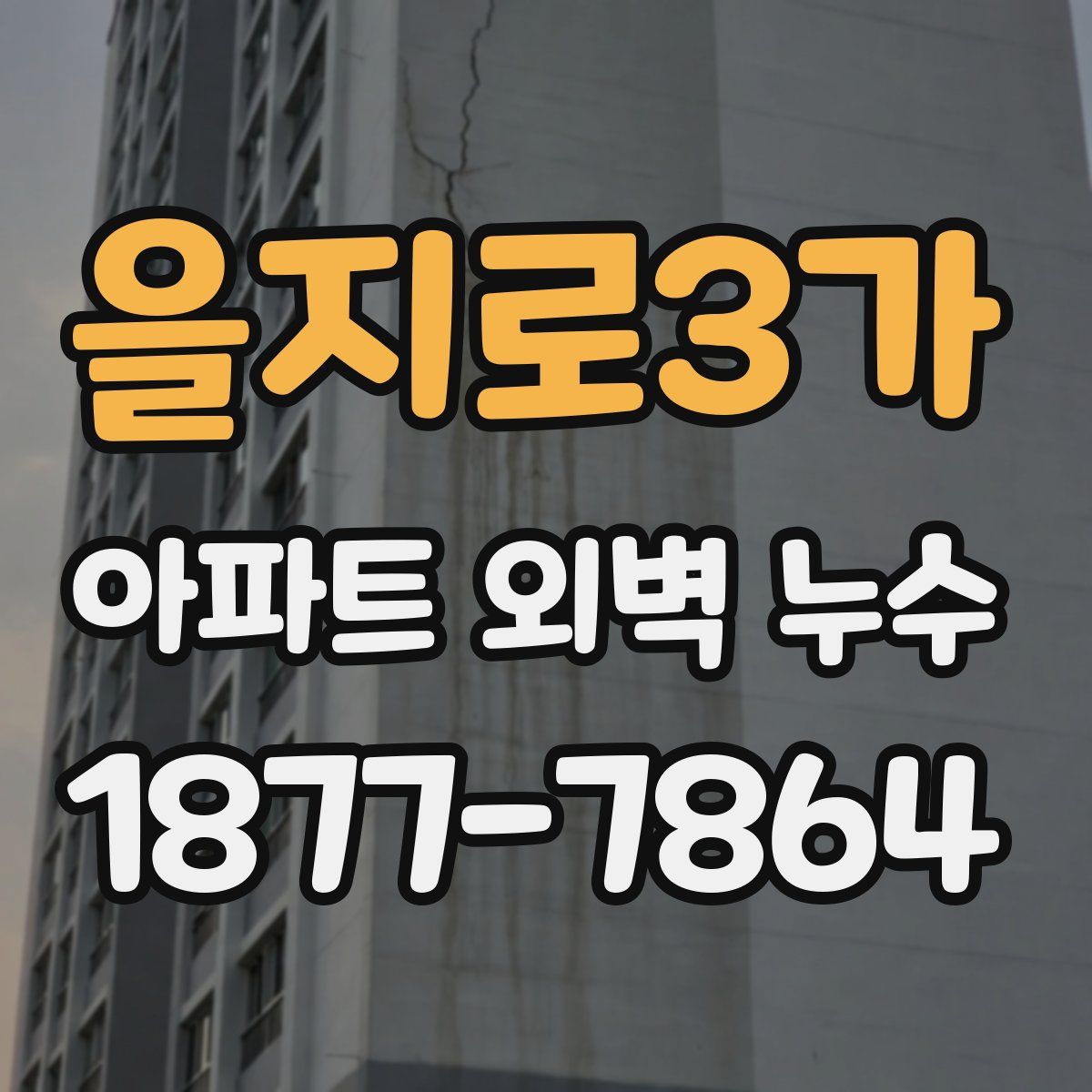 을지로3가 아파트 외벽 누수