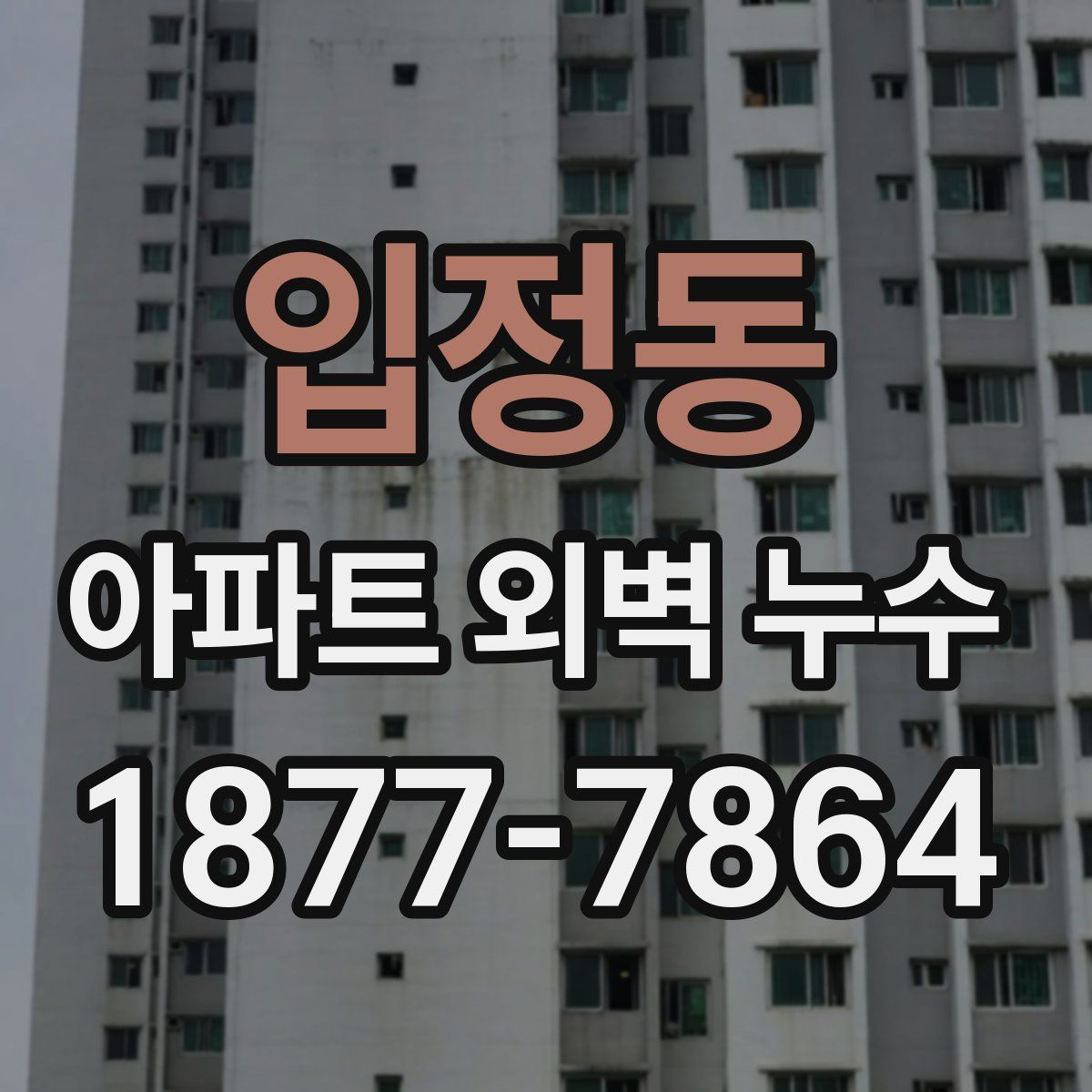 입정동 아파트 외벽 누수