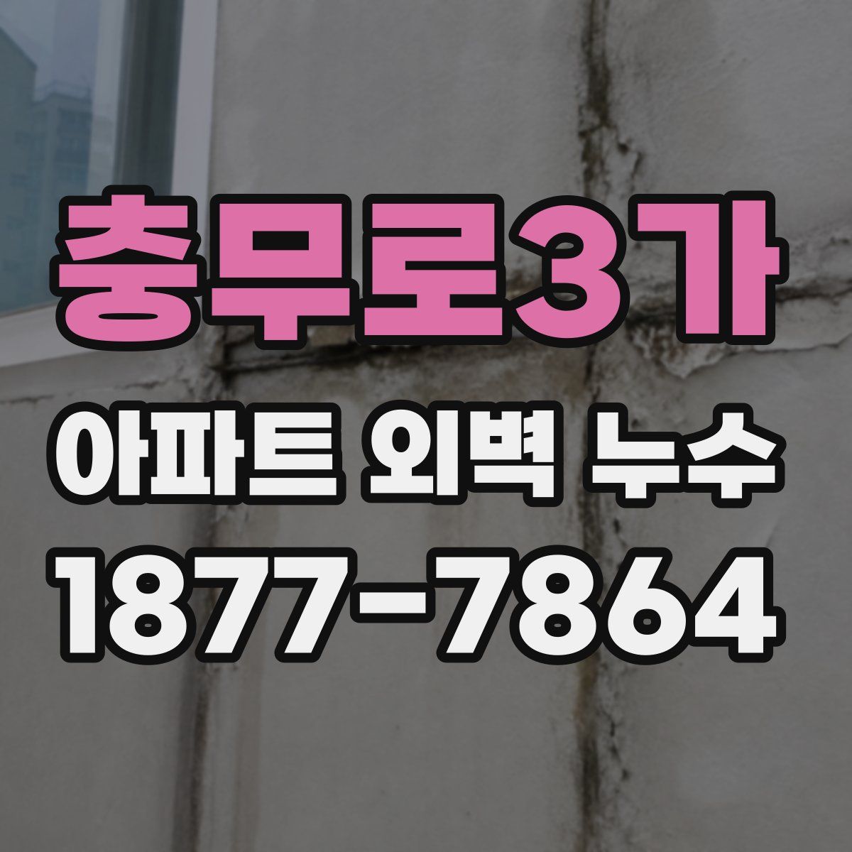 충무로3가 아파트 외벽 누수