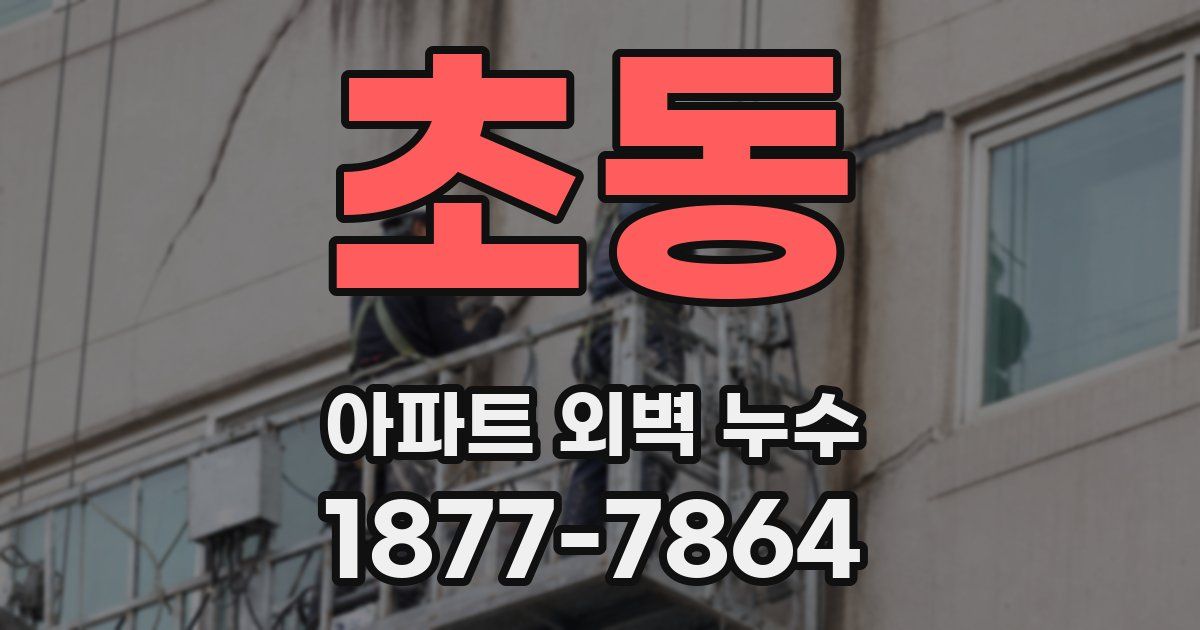 초동 아파트 외벽 누수