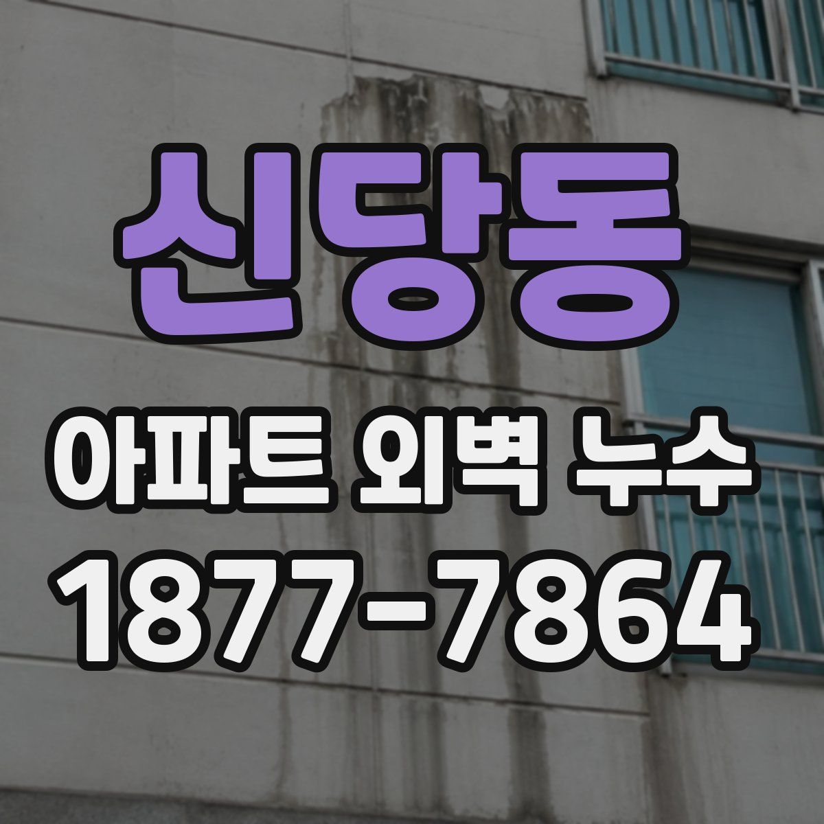 신당동 아파트 외벽 누수