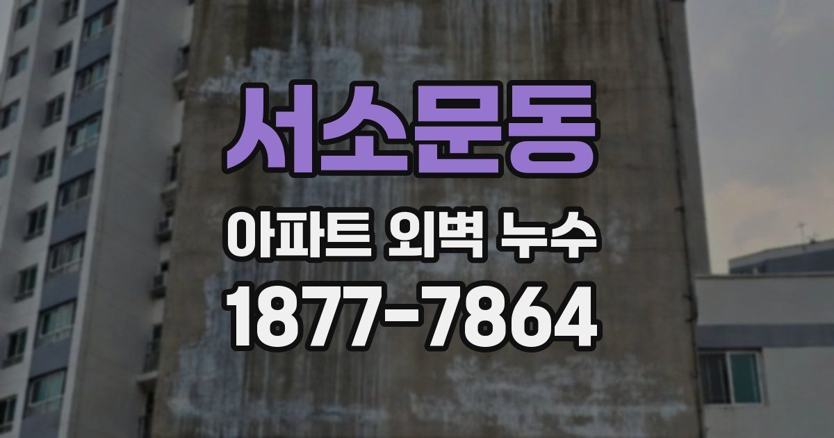 서소문동 아파트 외벽 누수