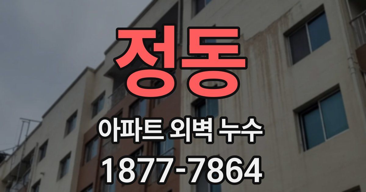 정동 아파트 외벽 누수