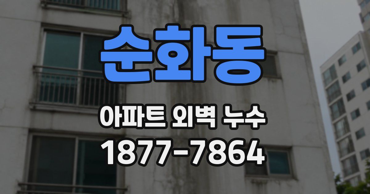 순화동 아파트 외벽 누수