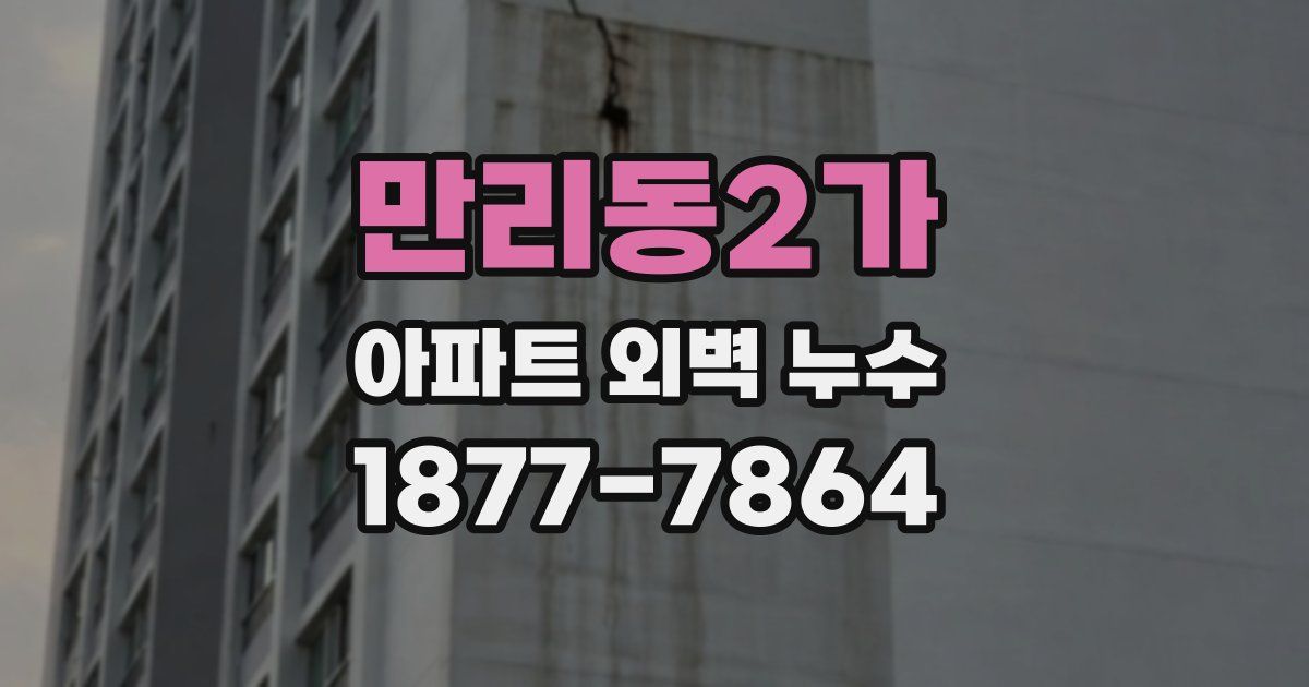 만리동2가 아파트 외벽 누수