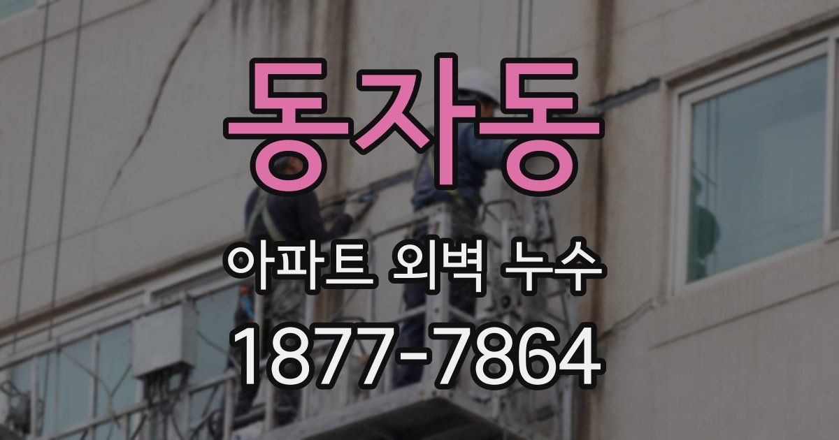 동자동 아파트 외벽 누수