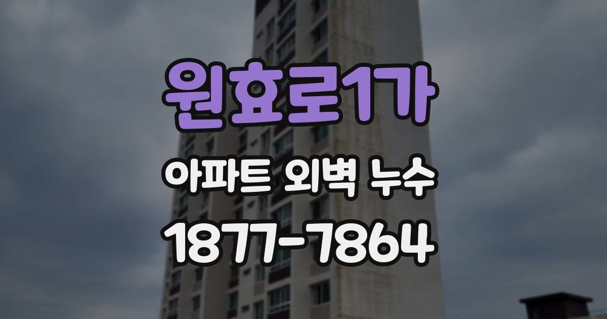 원효로1가 아파트 외벽 누수