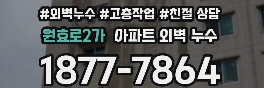 원효로2가 아파트 외벽 누수