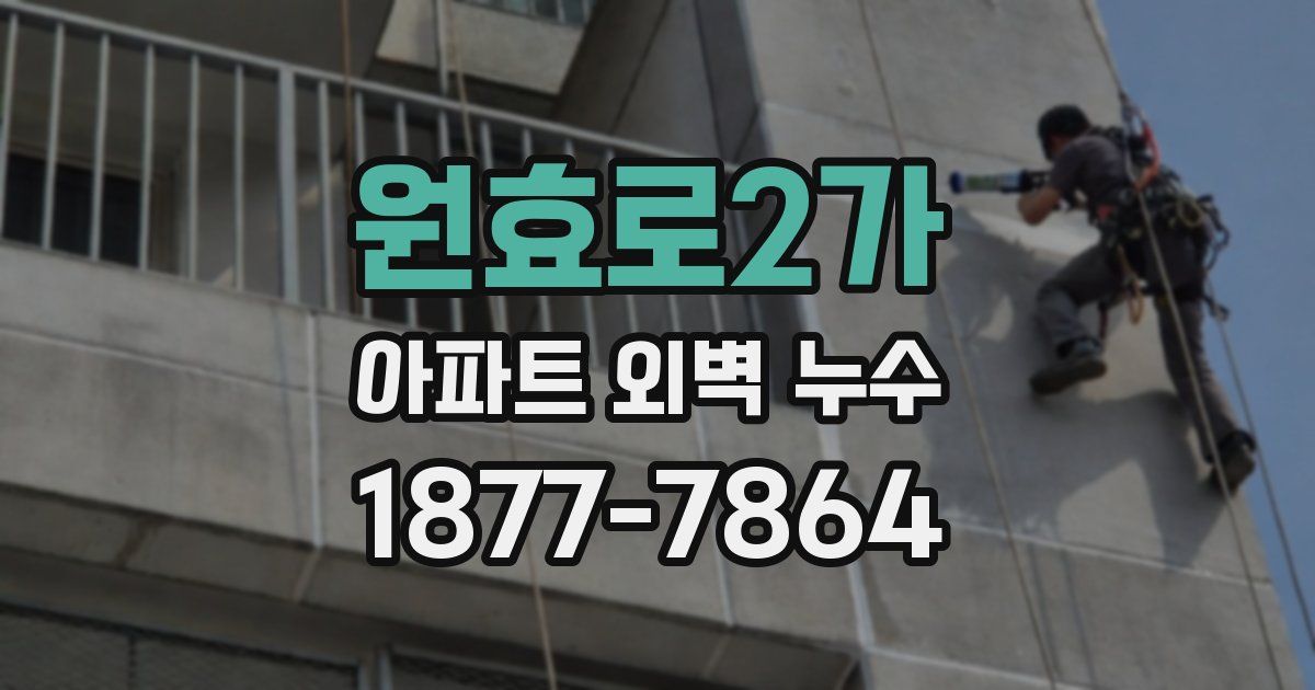 원효로2가 아파트 외벽 누수