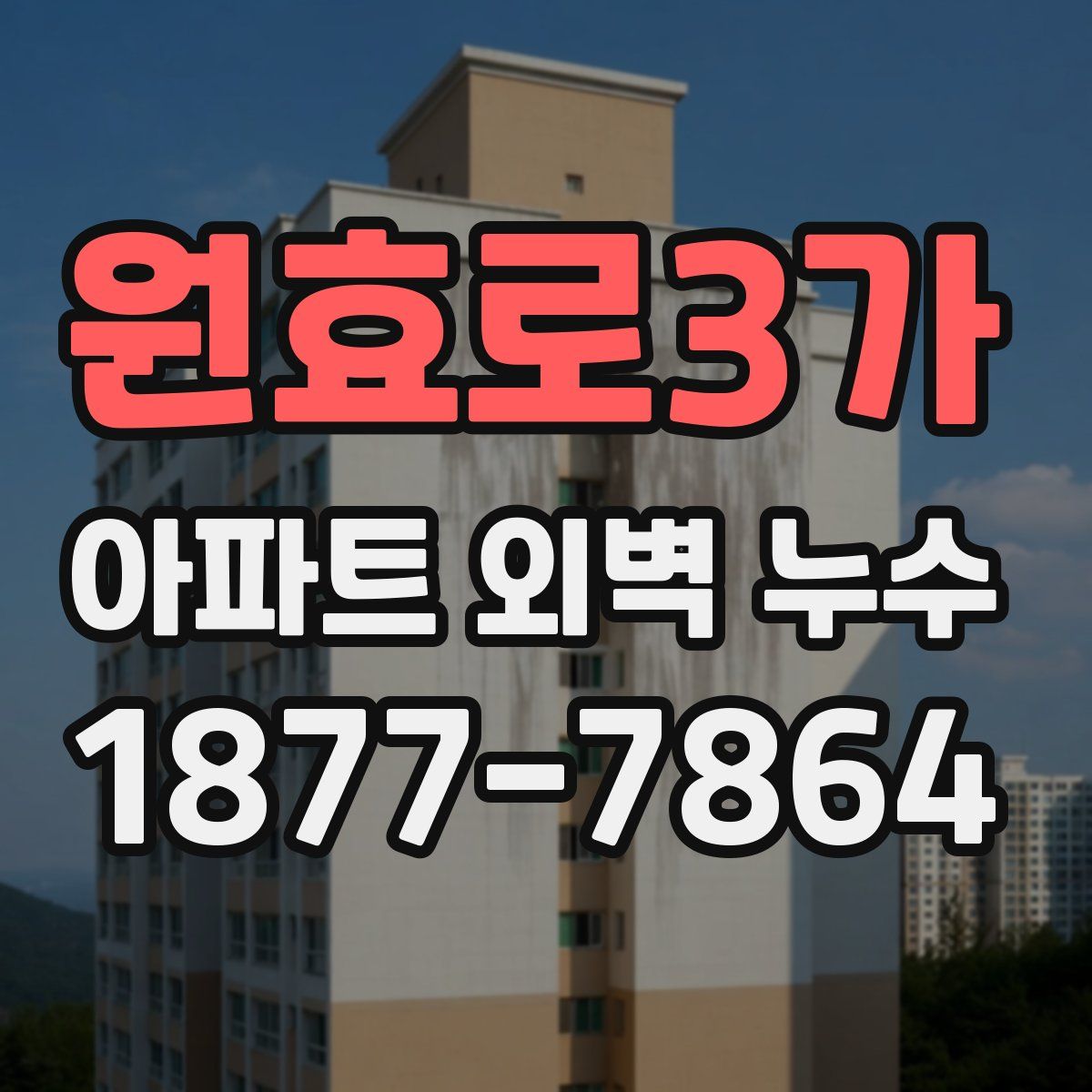 원효로3가 아파트 외벽 누수
