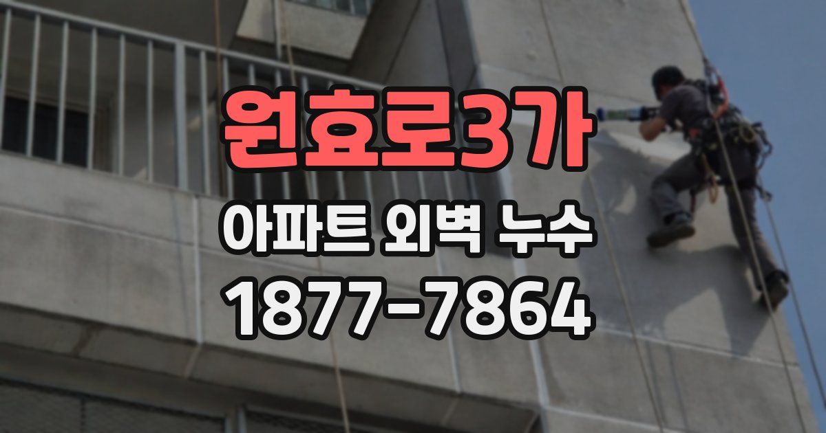 원효로3가 아파트 외벽 누수