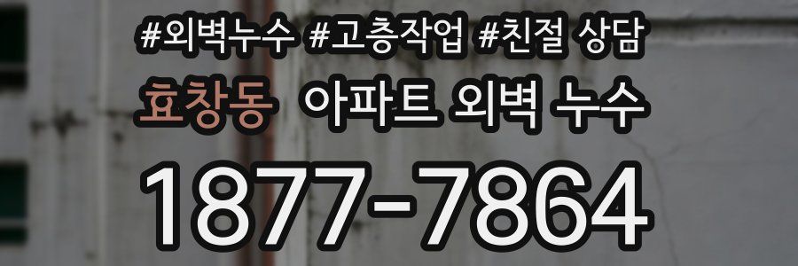 효창동 아파트 외벽 누수