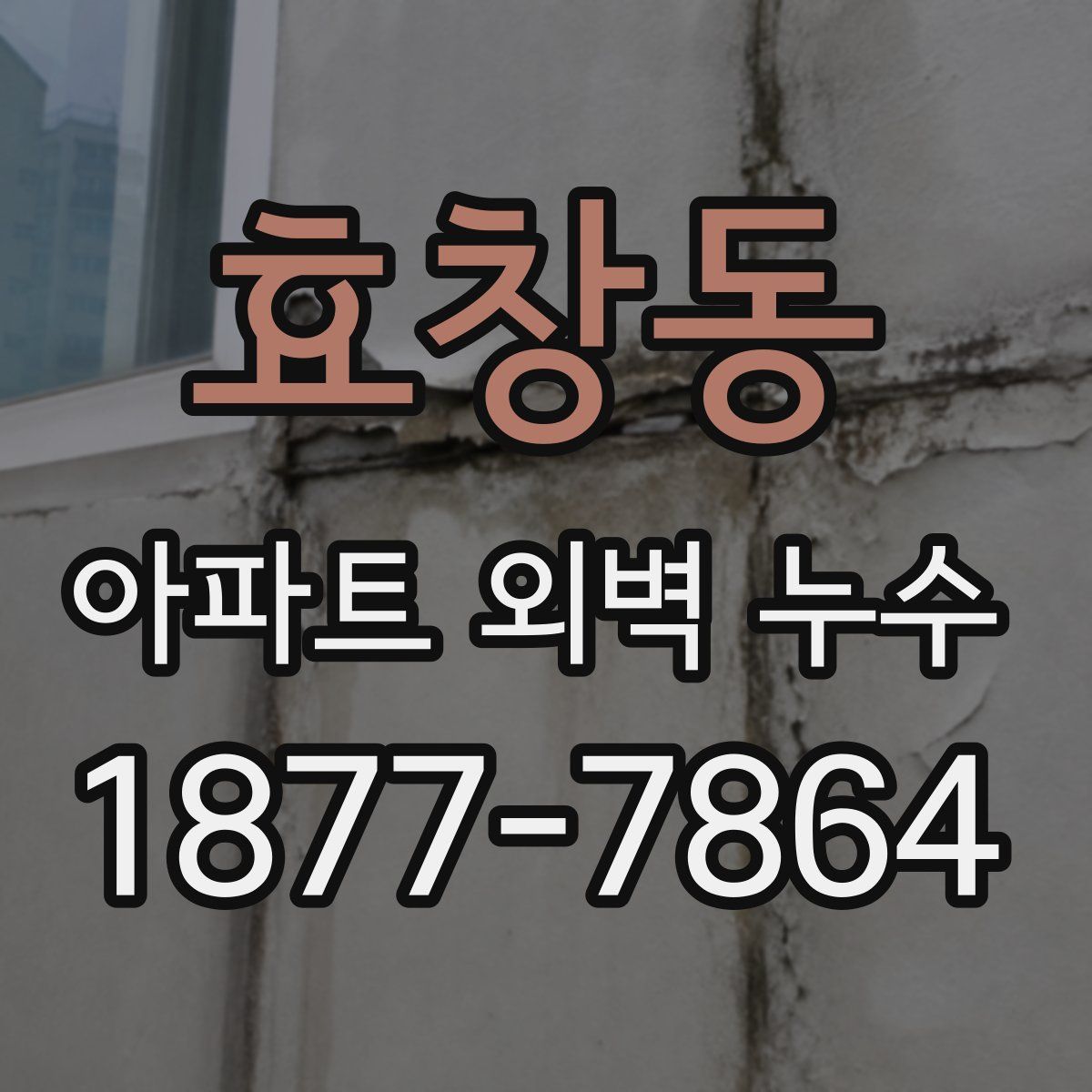 효창동 아파트 외벽 누수