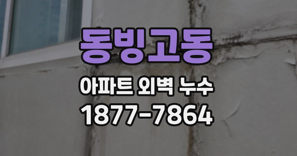 동빙고동 아파트 외벽 누수
