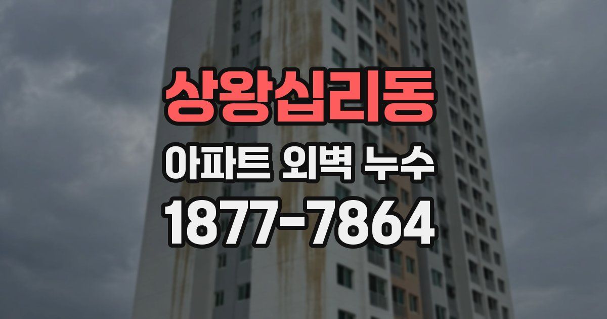 상왕십리동 아파트 외벽 누수