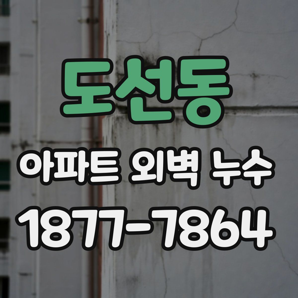 도선동 아파트 외벽 누수