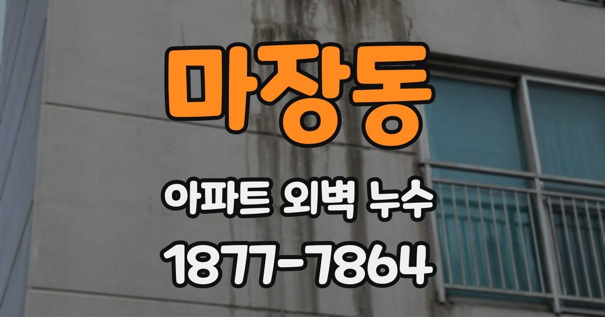 마장동 아파트 외벽 누수