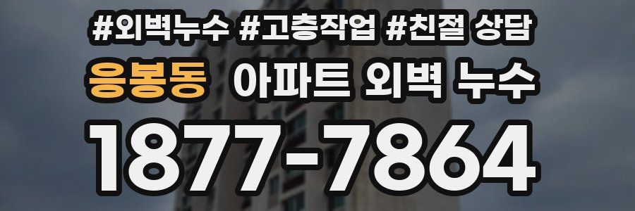응봉동 아파트 외벽 누수