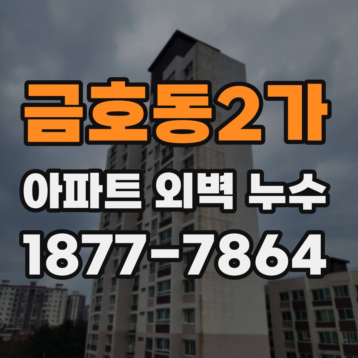 금호동2가 아파트 외벽 누수