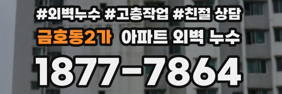 금호동2가 아파트 외벽 누수