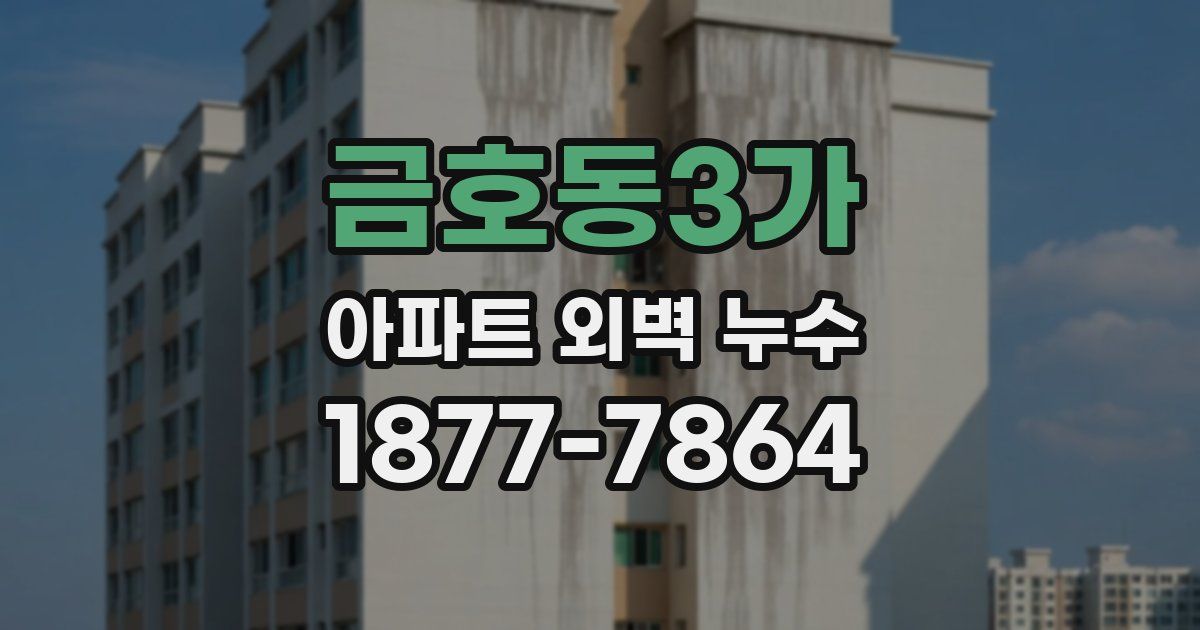 금호동3가 아파트 외벽 누수