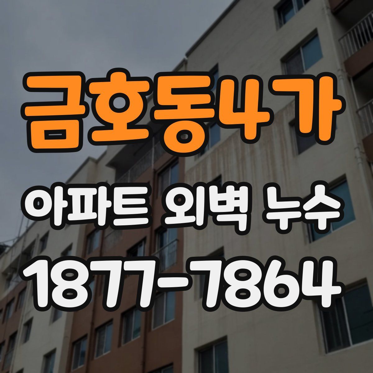금호동4가 아파트 외벽 누수