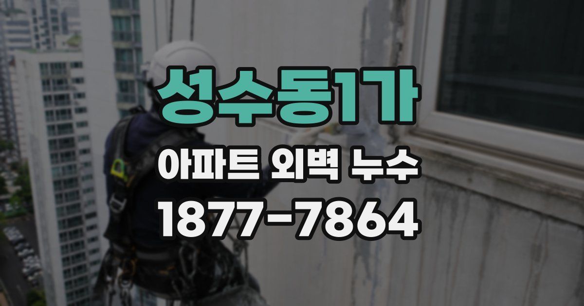 성수동1가 아파트 외벽 누수