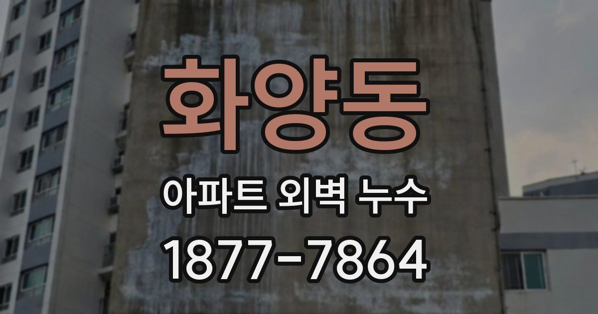 화양동 아파트 외벽 누수