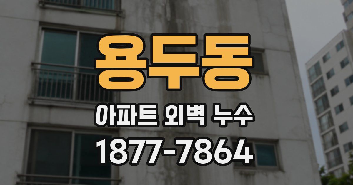 용두동 아파트 외벽 누수