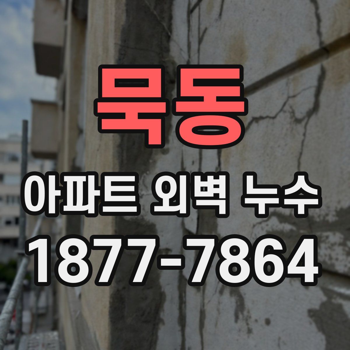 묵동 아파트 외벽 누수