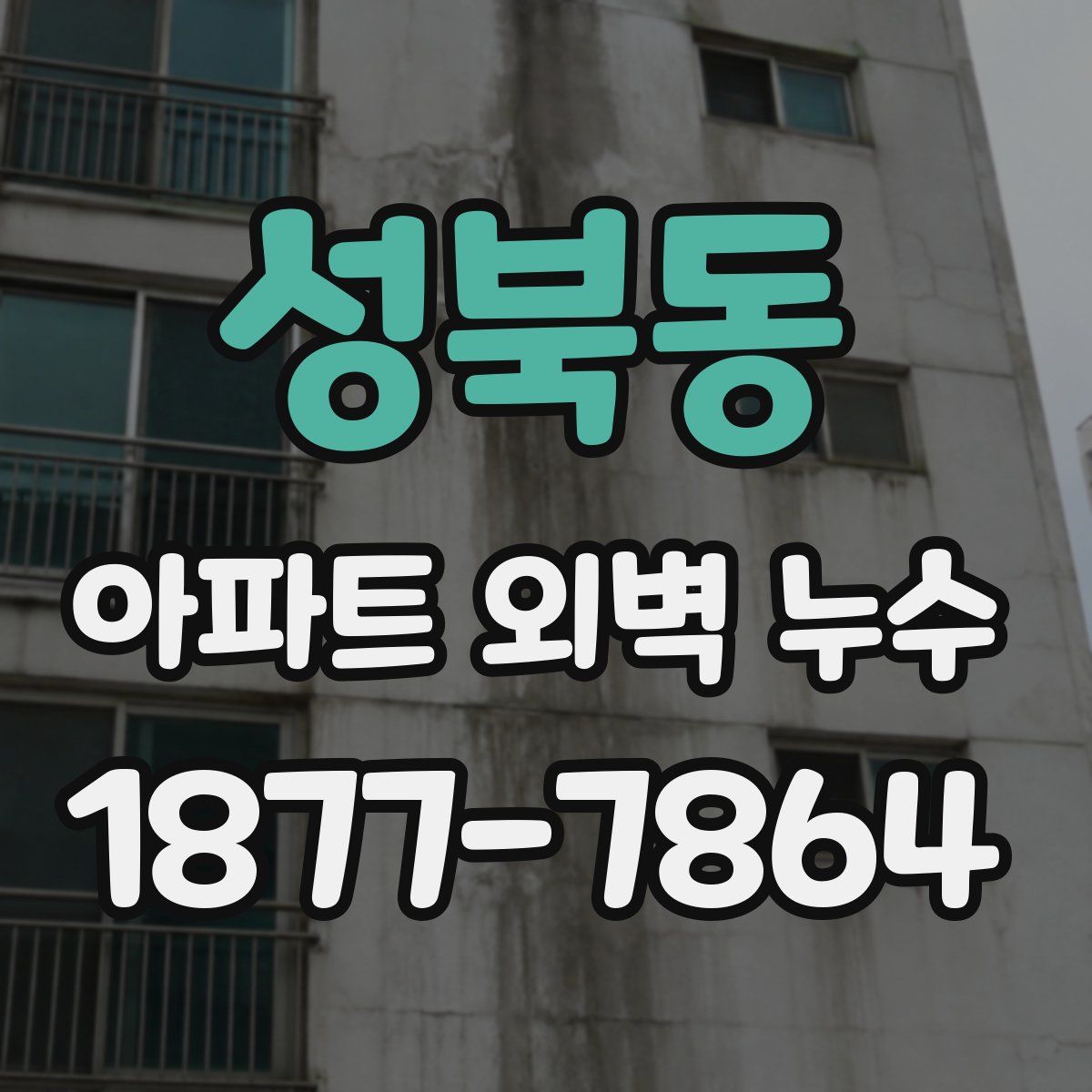 성북동 아파트 외벽 누수