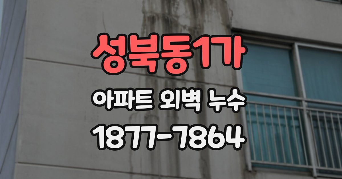 성북동1가 아파트 외벽 누수
