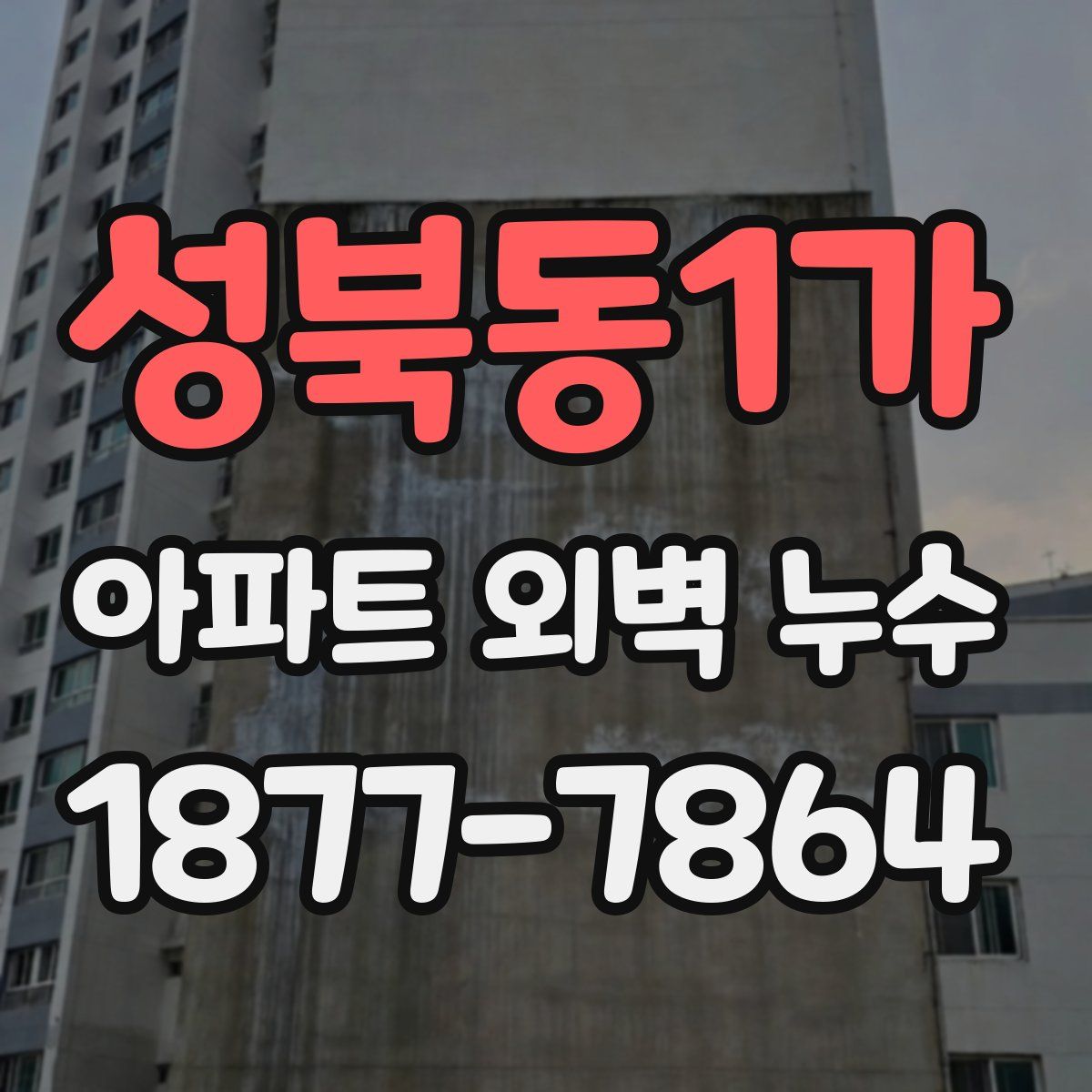 성북동1가 아파트 외벽 누수