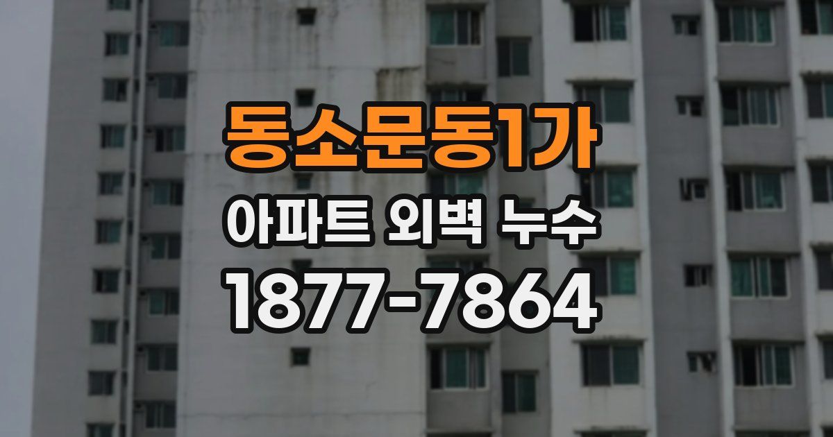 동소문동1가 아파트 외벽 누수