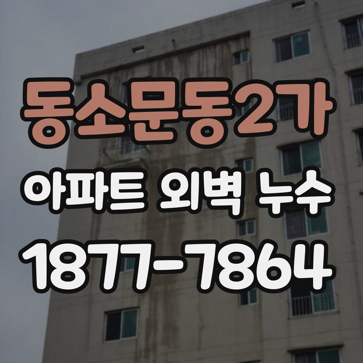 동소문동2가 아파트 외벽 누수