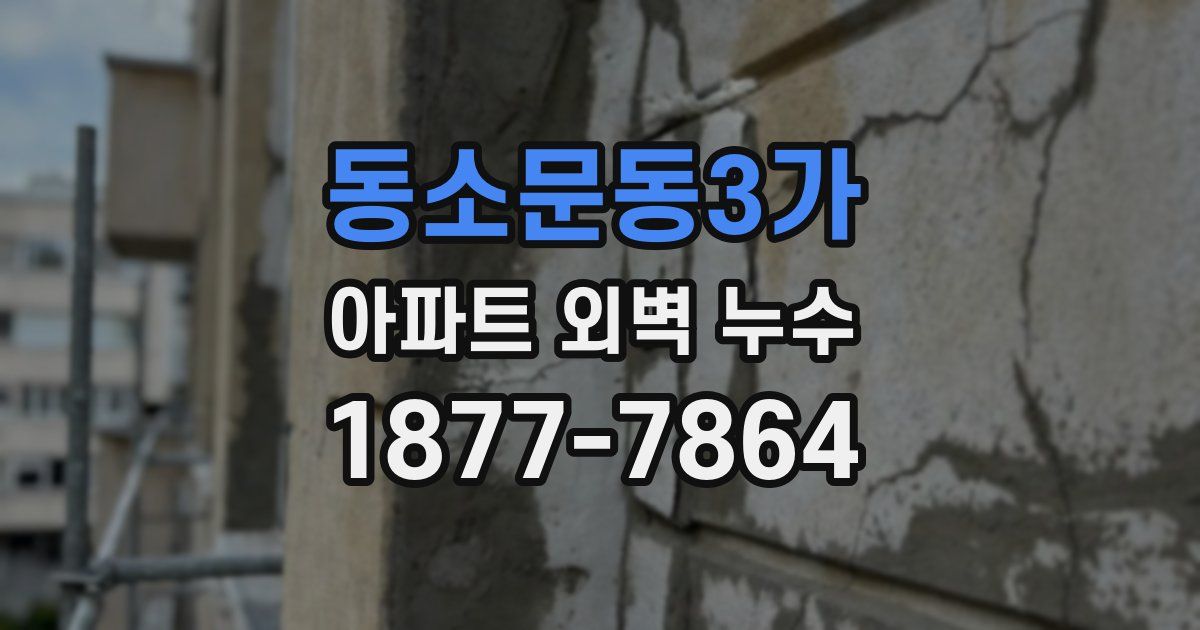 동소문동3가 아파트 외벽 누수