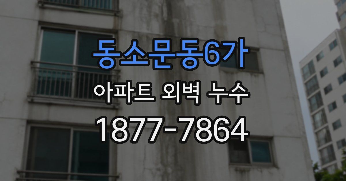 동소문동6가 아파트 외벽 누수