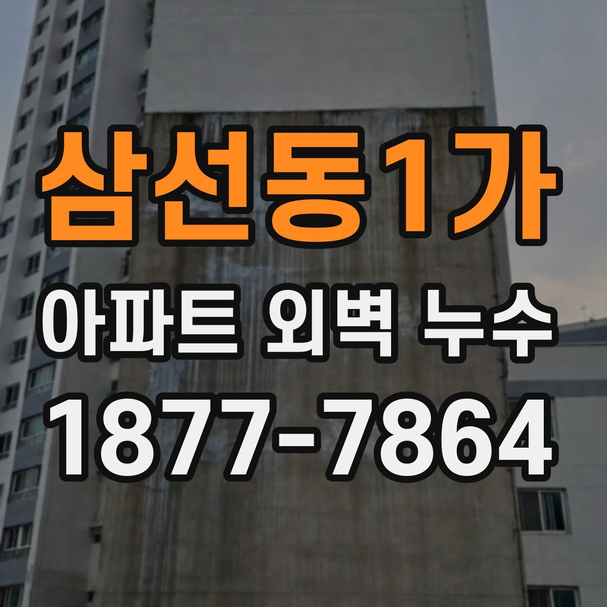 삼선동1가 아파트 외벽 누수