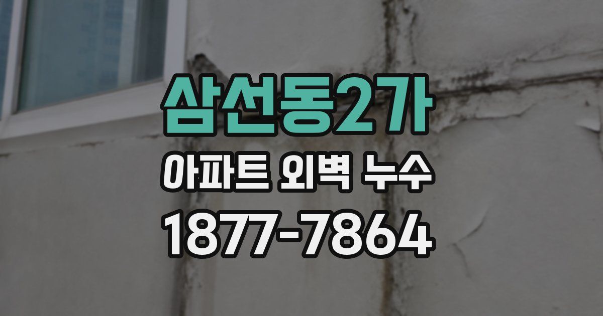 삼선동2가 아파트 외벽 누수