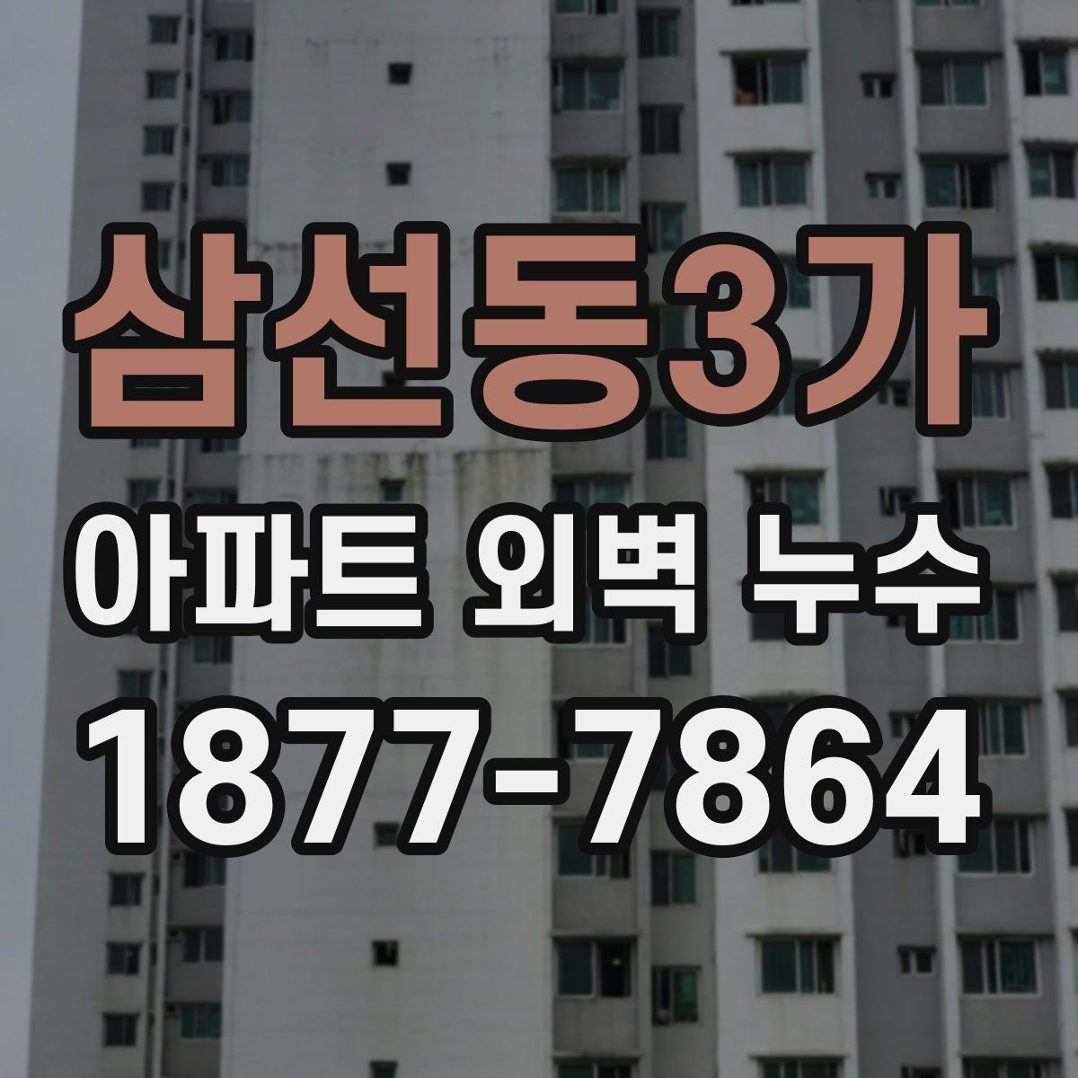 삼선동3가 아파트 외벽 누수 방치하면 생길 수 있는 문제