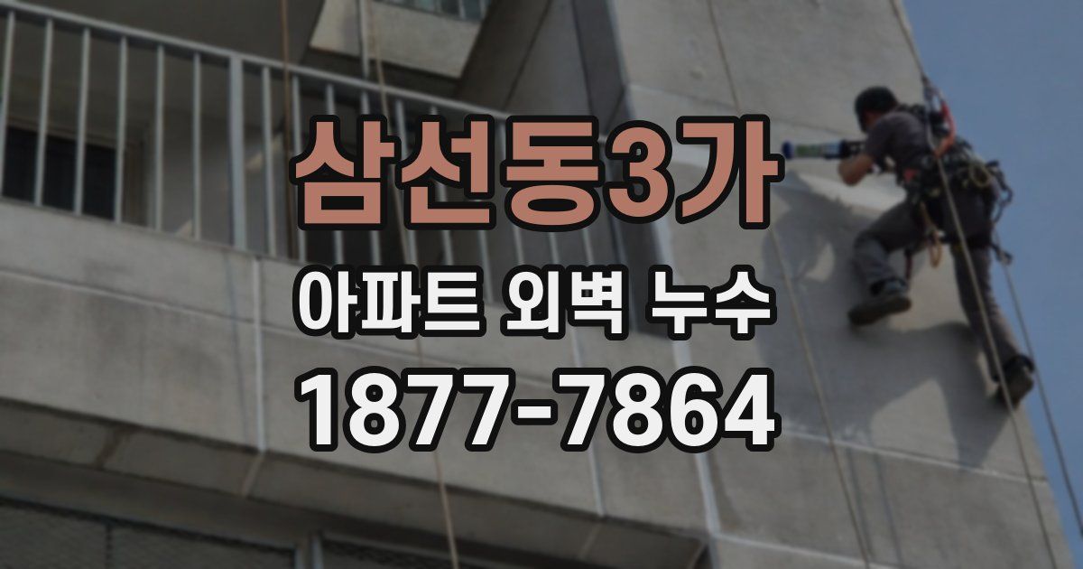 삼선동3가 아파트 외벽 누수
