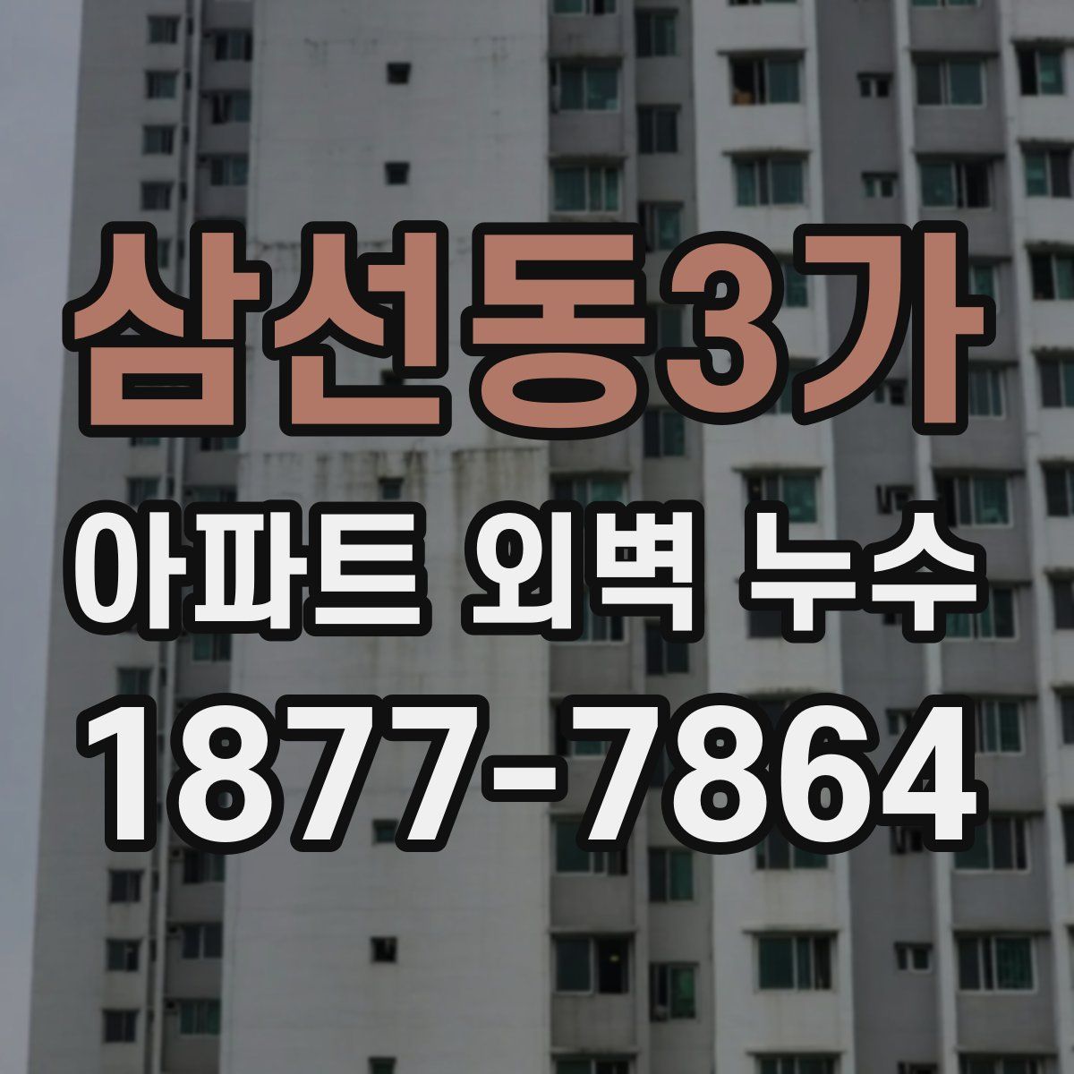 삼선동3가 아파트 외벽 누수