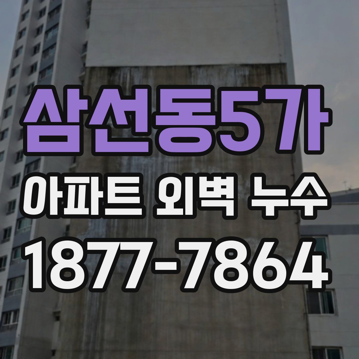 삼선동5가 아파트 외벽 누수