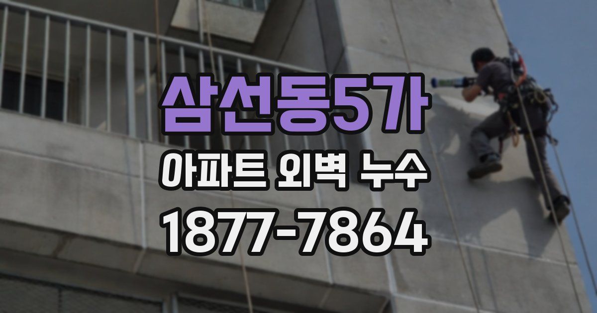 삼선동5가 아파트 외벽 누수